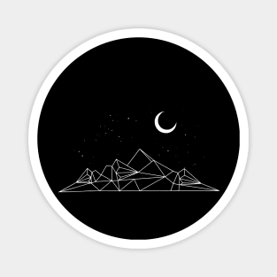 Minimal Mountains Geometry Outdoor Hiking Magnet